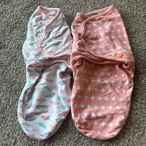 SwaddleMe Coral and White Swaddle